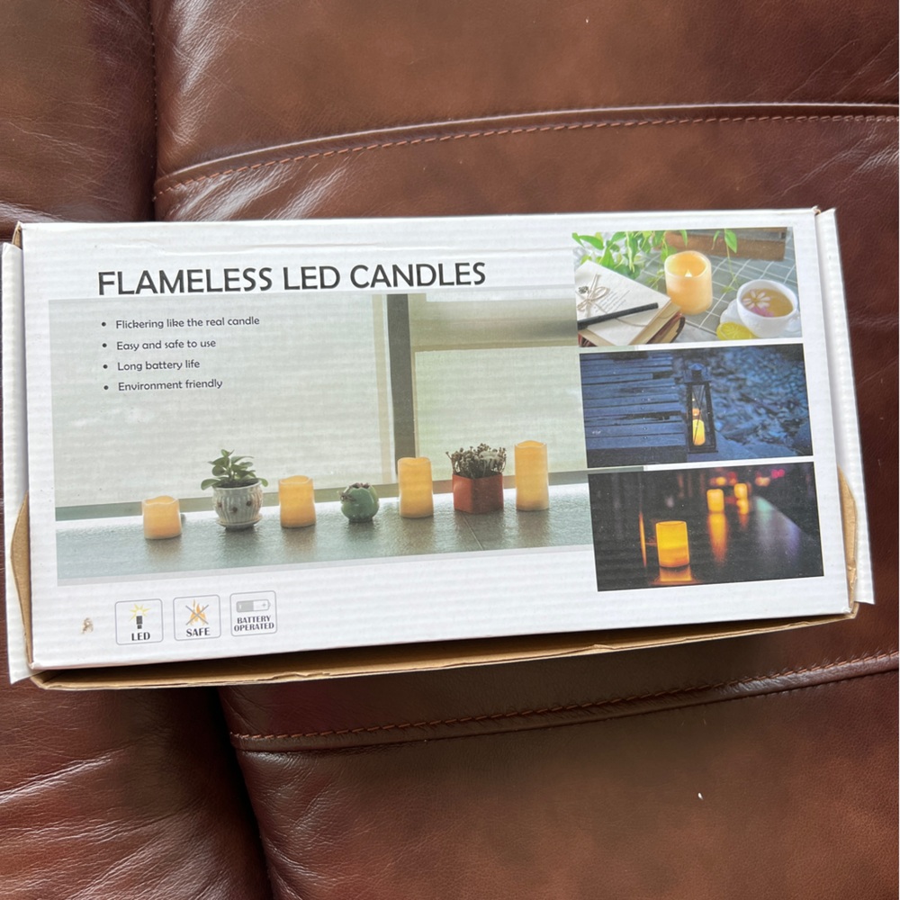 Flameless candle set of 6